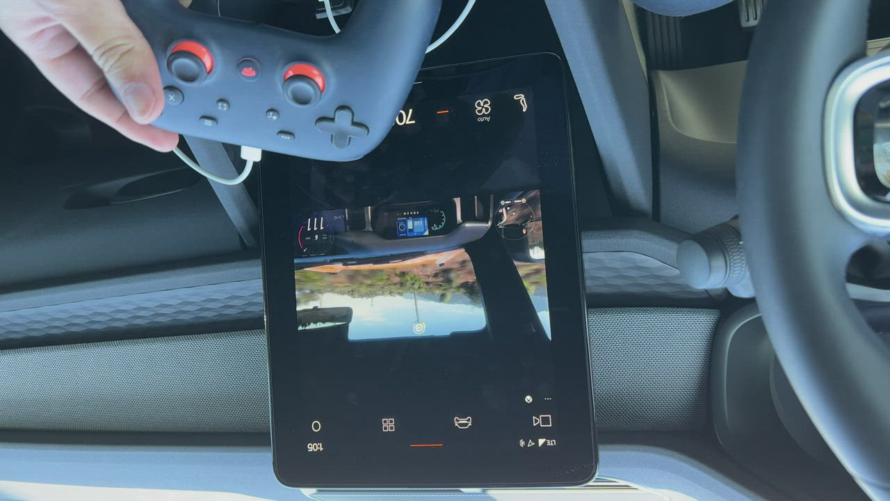 How To Play Forza Horizon 5 and Other Video Games in a 2022 Polestar 2